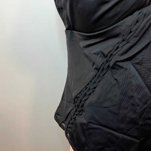 Swimsuits For All Women's Black Braided One-Piece Swimsuit - Size 22 - NWT - Picture 3 of 6